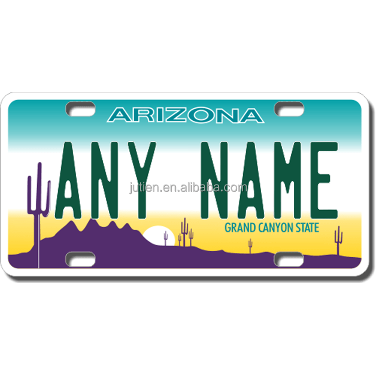 Како да купите персонализирана регистарска табличка во Аризона
