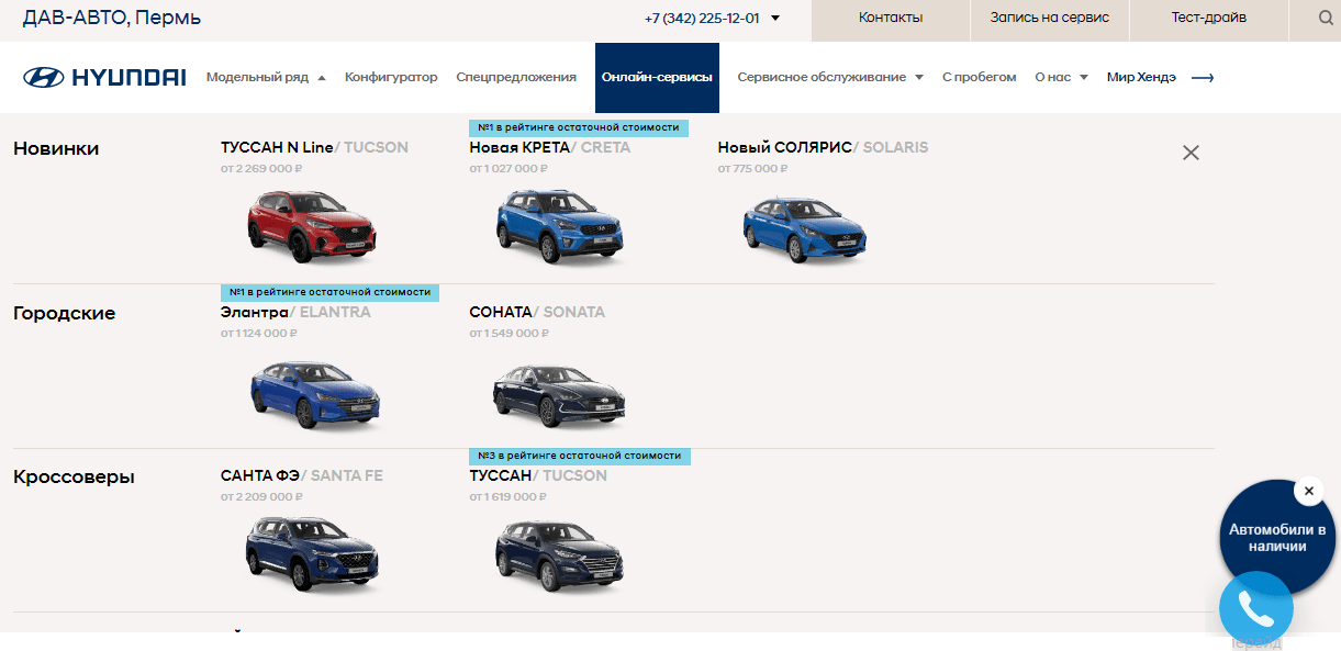 Сайт данных автомобилей