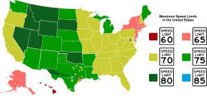 Vermontin nopeusrajoitukset, lait ja sakot