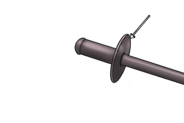 What are the parts of a blind rivet?