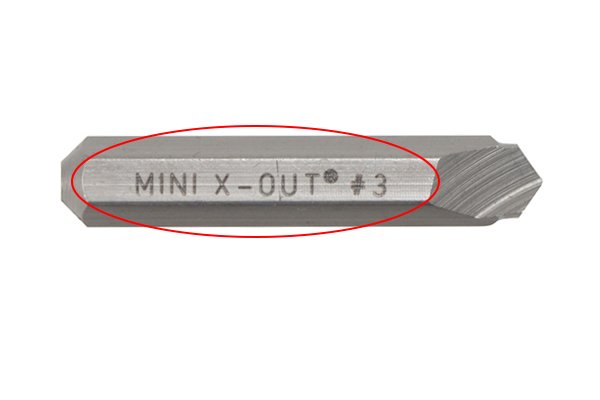 What parts does a mini straight flute extractor consist of?