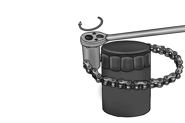 Как использовать цепной ремень для масляного фильтра?