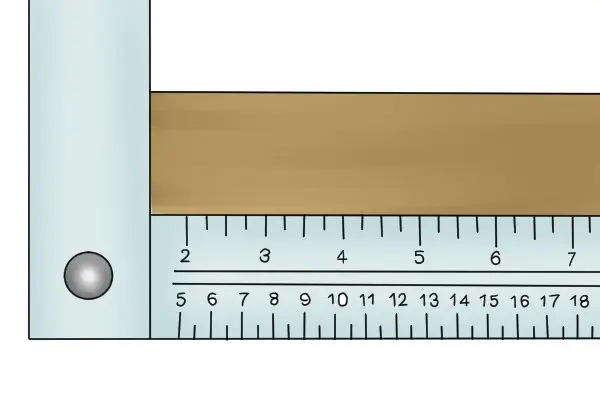 Как измерить складным угольником?
