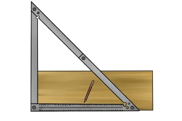 Как измерить складным угольником?