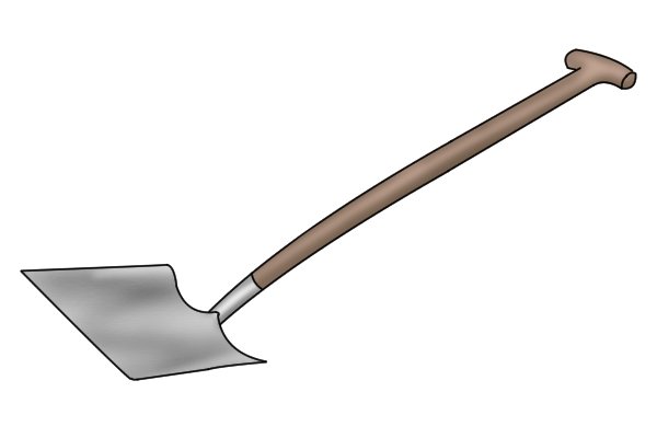 Как лезвие лопаты крепится к валу?