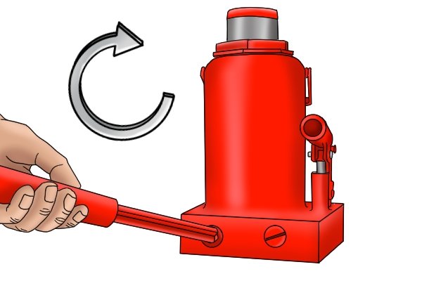 Как пользоваться бутылочным домкратом?