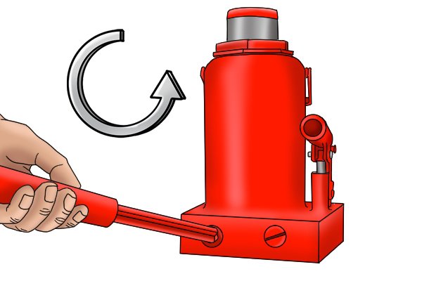 Как пользоваться бутылочным домкратом?