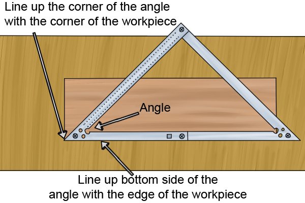 Как разметить углы складным угольником?