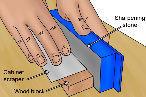 Как заточить плоский скребок для шкафа?