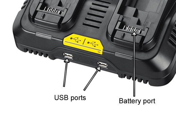 Que funcións adicionais teñen os cargadores para ferramentas eléctricas sen fíos?