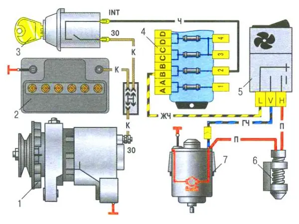 Электрическая система автомобиля ВАЗ 2106