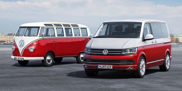 La història de millores, proves de conducció i proves de xoc de les generacions Volkswagen Multivan, T5 i T6