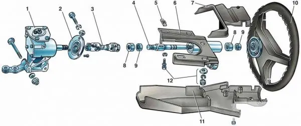 Назначение, неисправности и ремонт рулевого редуктора ВАЗ 2107