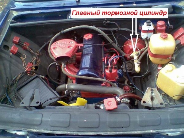 O dispositivo e reparo do cilindro de freio principal em um carro VAZ 2107