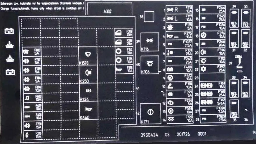 MAN TGS и TGX (2007-2023) – блок предохранителей и реле
