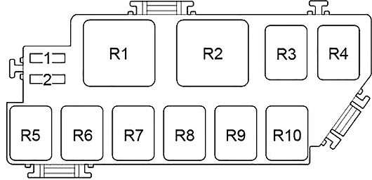 Toyota Prius (XW50) (2015-2022) – блок предохранителей и реле
