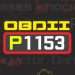 Beschrijving van foutcode P1153.