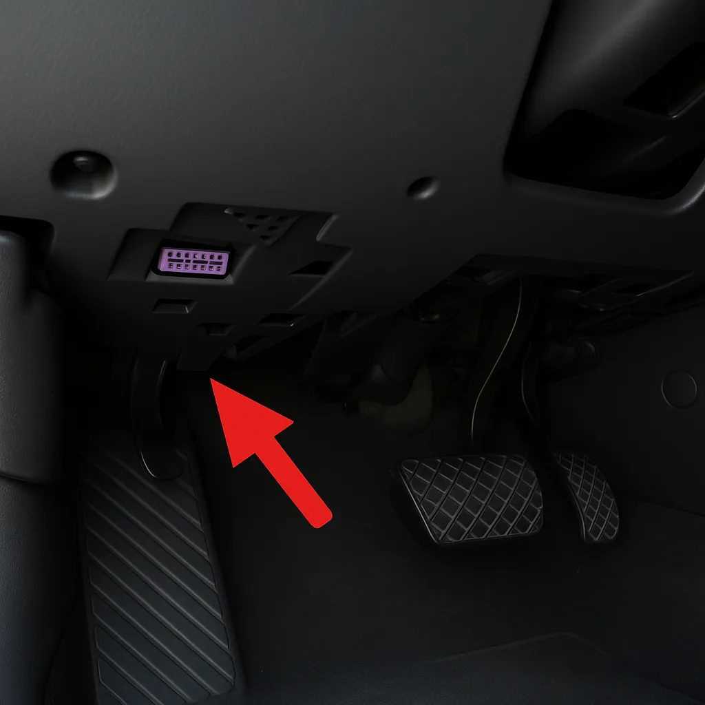 Порт OBD2 в Audi A6 (C6) (2004–2010)