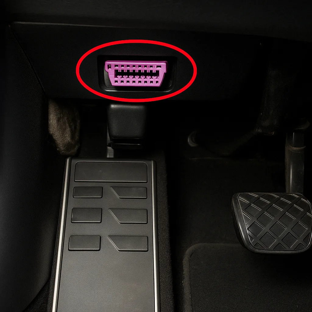 Порт OBD2 в Audi A8 (D4) (2011–2017)