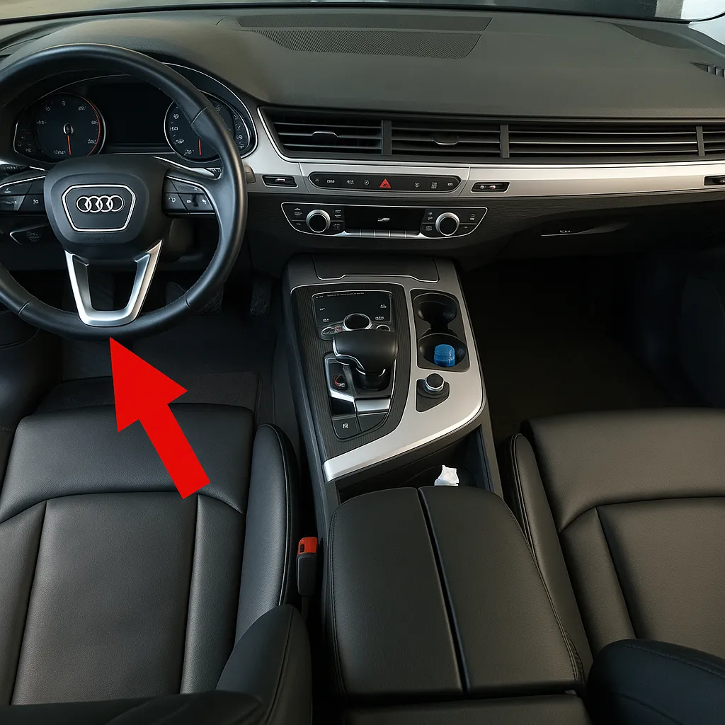 Порт OBD2 в Audi Q7 (4M) (2015–н.в.)