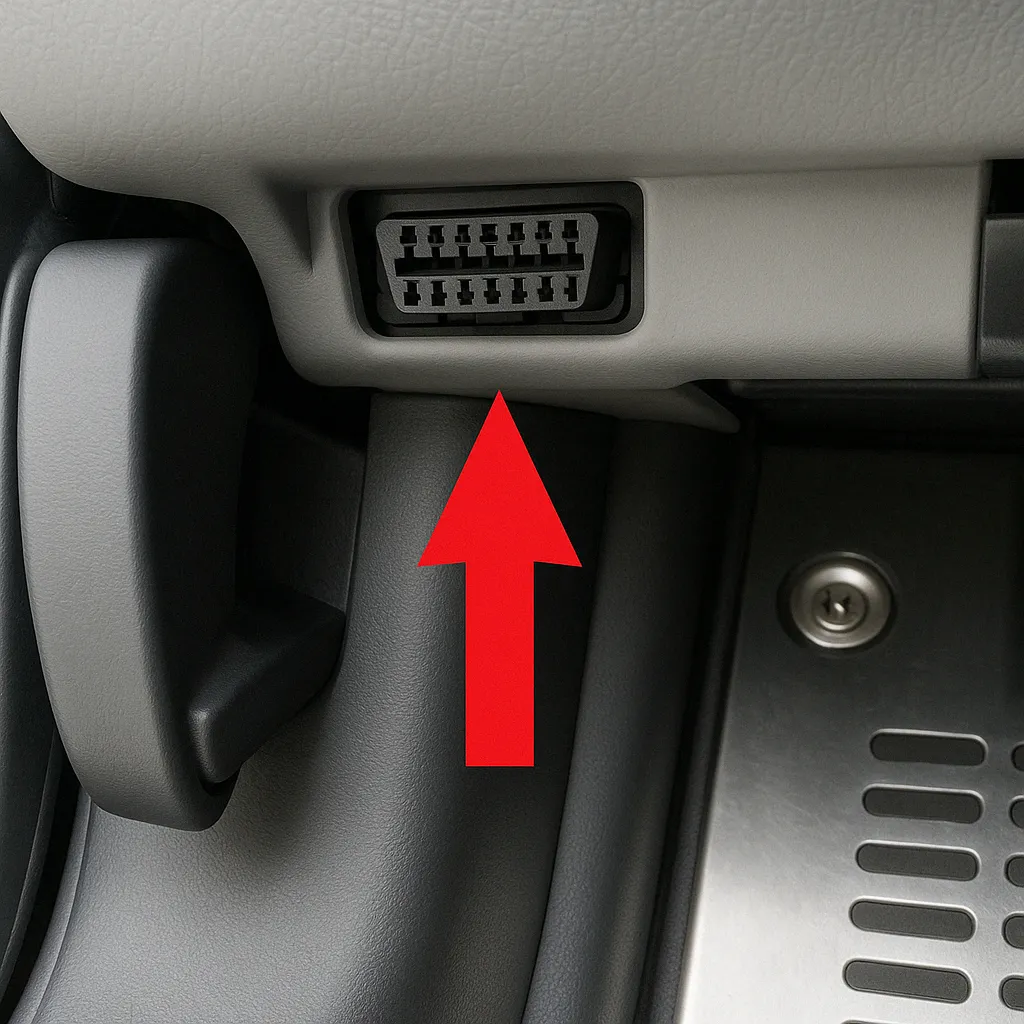 Порт OBD2 в Audi S8 (4D) (1996–2003)