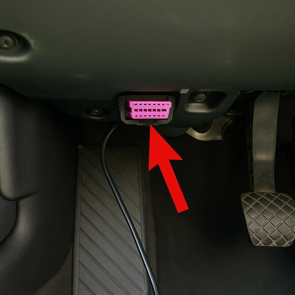 Порт OBD2 в Audi S5 (8T) (2007–2016)