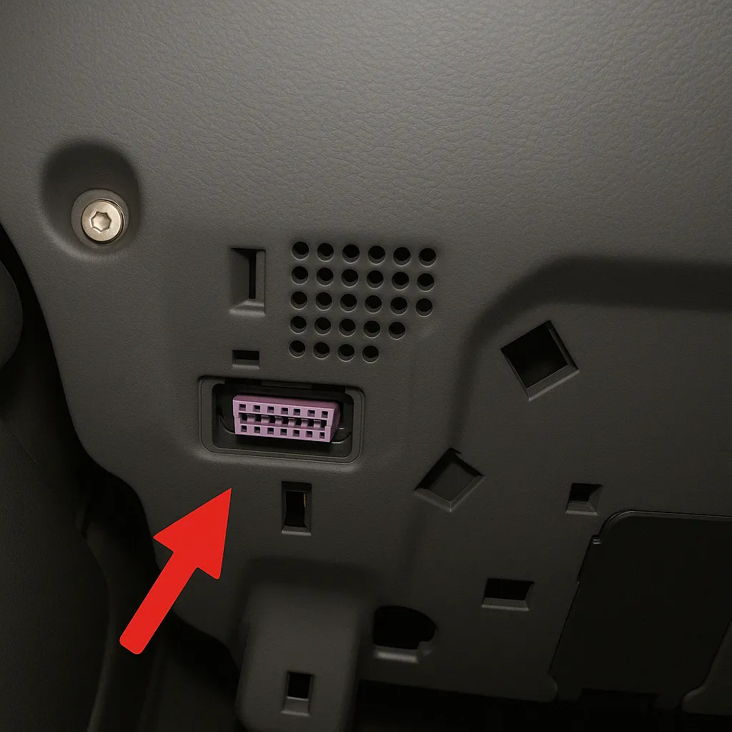 Порт OBD2 в Audi A6 (C6) (2004–2010)