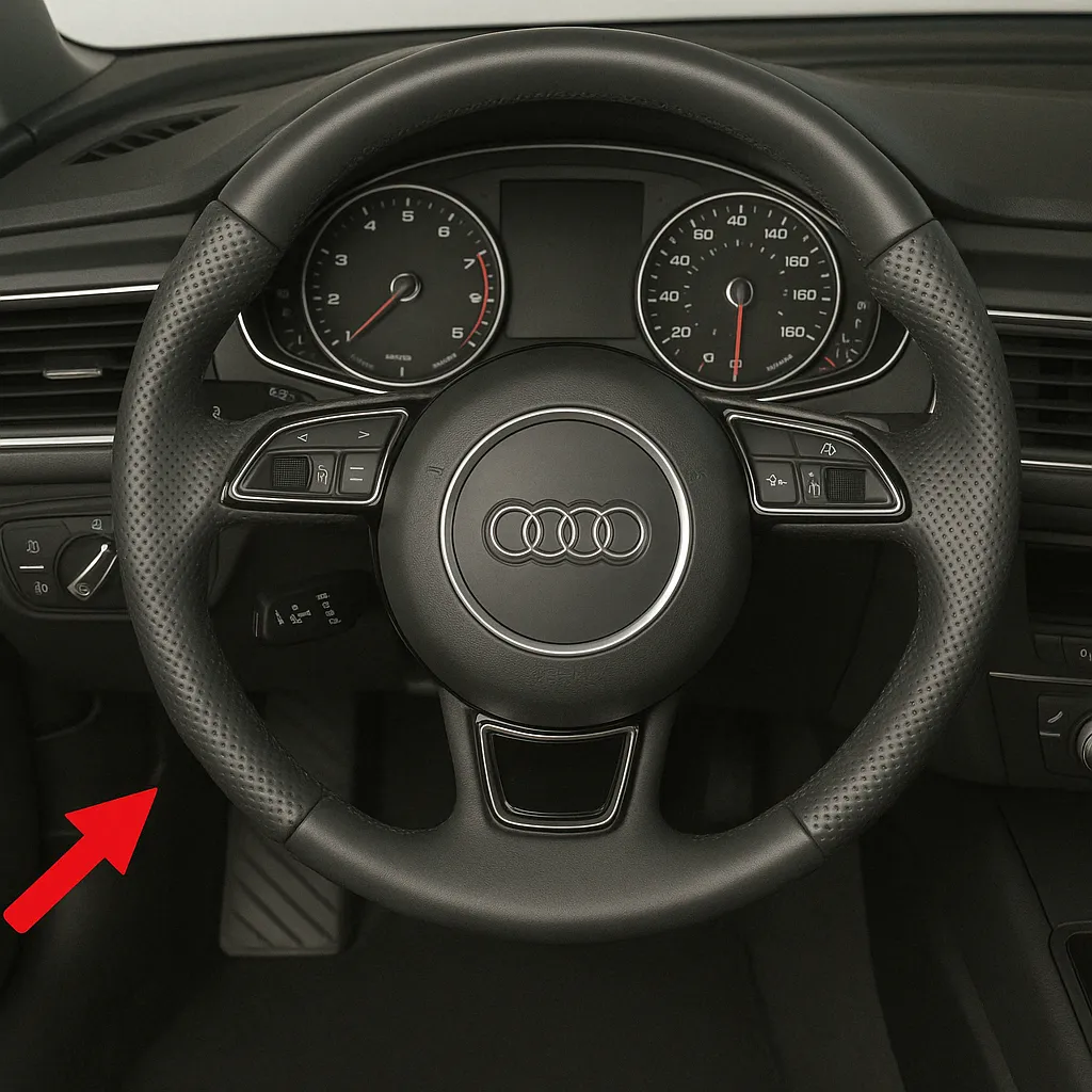 Порт OBD2 в Audi A6 (C7) (2011–2018)