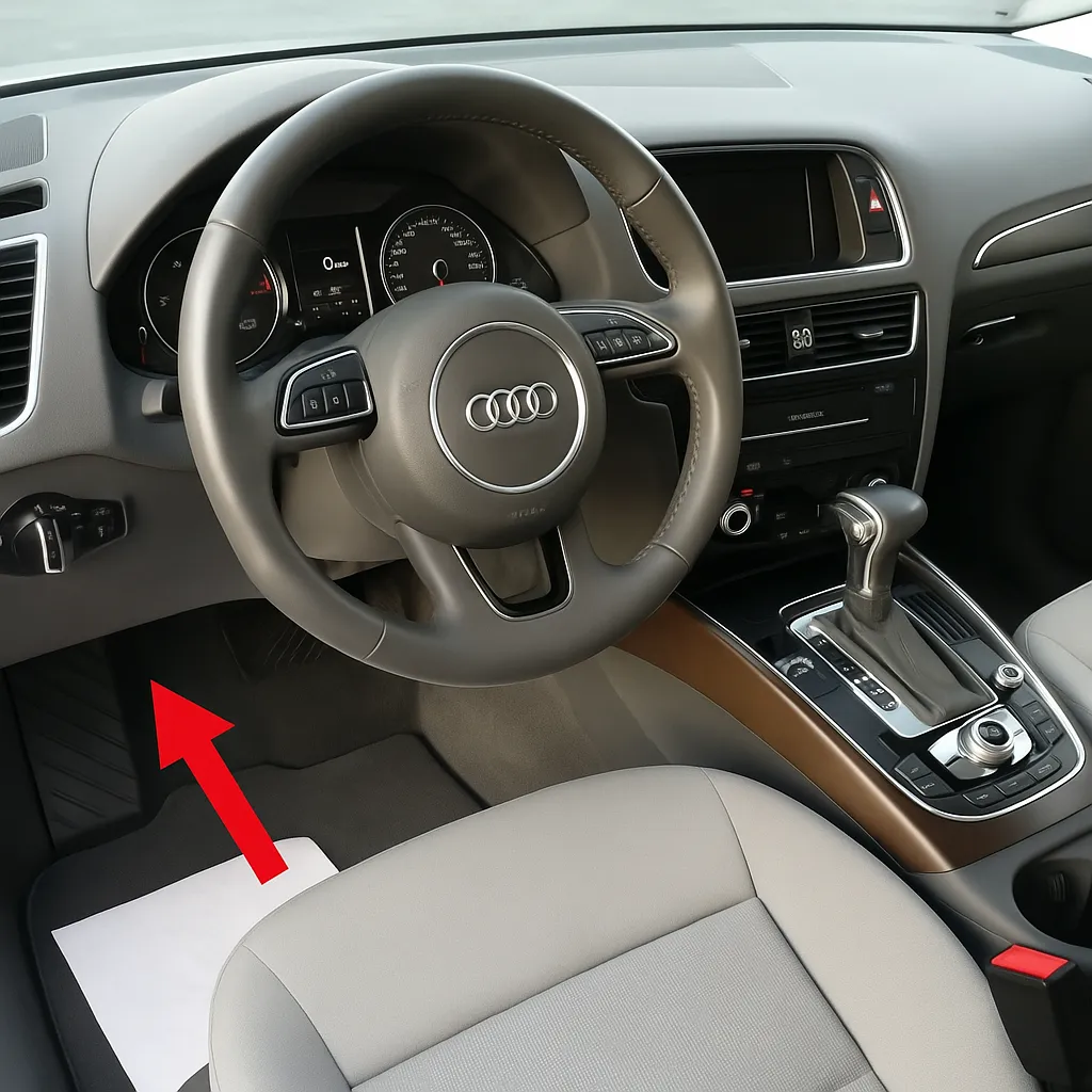 Порт OBD2 в Audi Q5 (8R) (2008–2017)