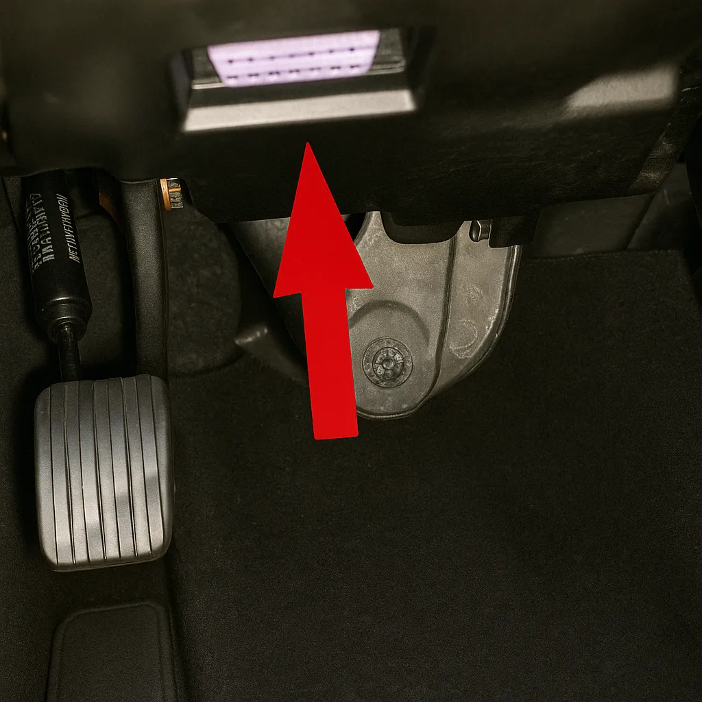 Порт OBD2 в Audi Q7 (4L) (2006–2015)