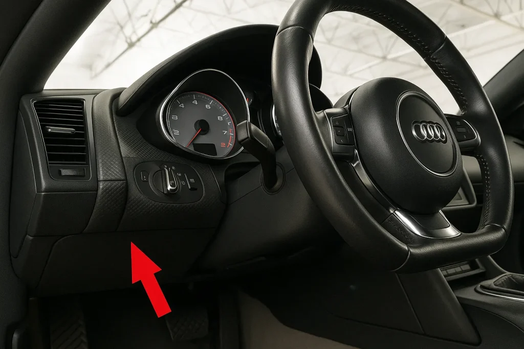 Порт OBD2 в Audi R8 I (2007–2015)