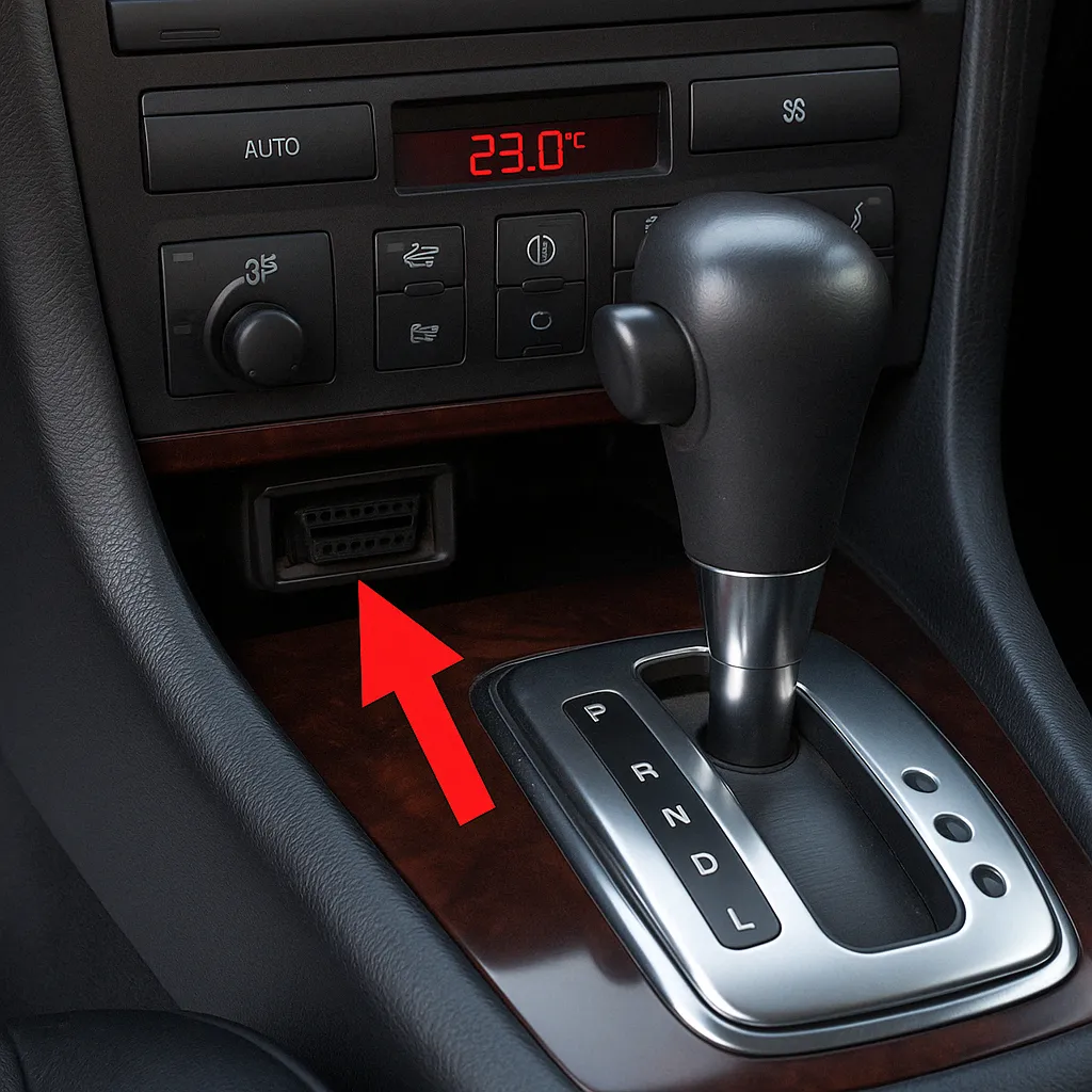 Порт OBD2 в Audi A8 (D2) (1994–2002)