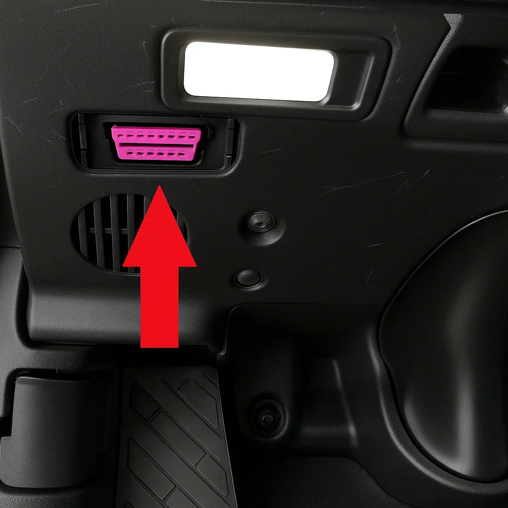 Порт OBD2 в Audi Q5 (80A) (2017–н.в.)