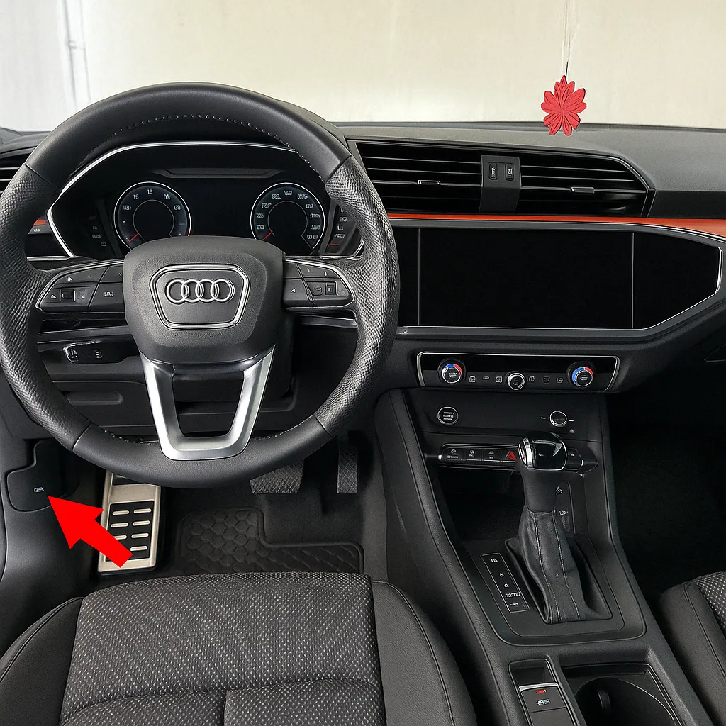 Порт OBD2 в Audi Q3 (F3) (2018–н.в.)