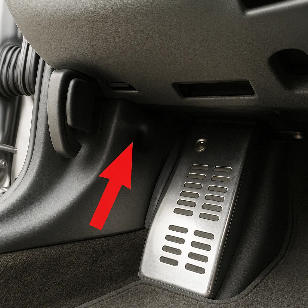 Порт OBD2 в Audi S8 (4D) (1996–2003)