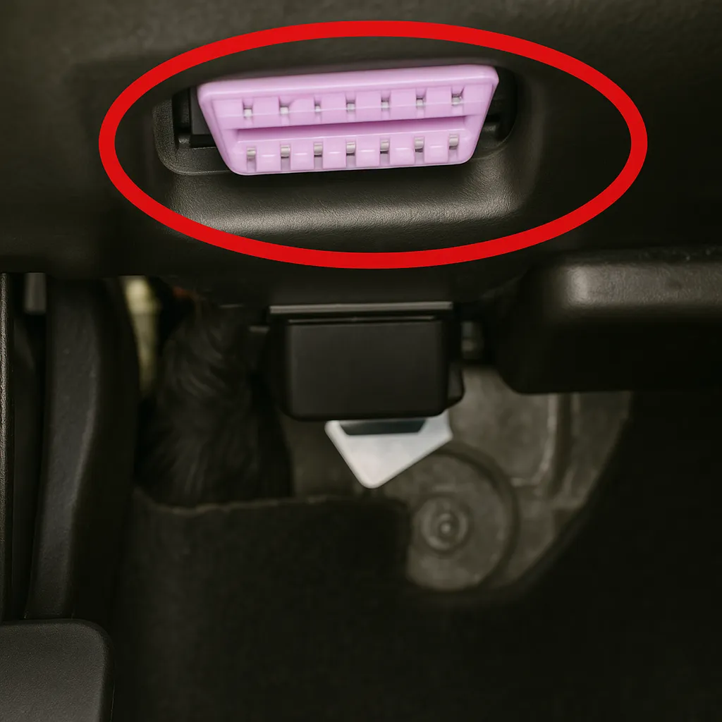Порт OBD2 в Audi Q7 (4L) (2006–2015)