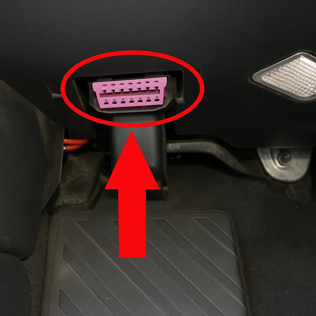 Порт OBD2 в Audi A7 (4G) (2010–2014)