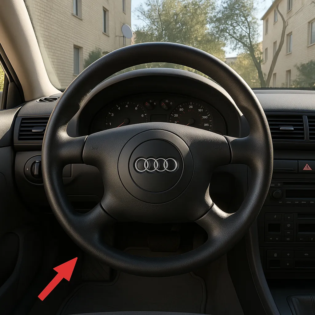 Порт OBD2 в Audi A6 (C5) (1997–2004)