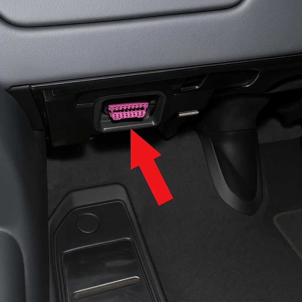 Порт OBD2 в Audi Q8 (2018–н.в.)
