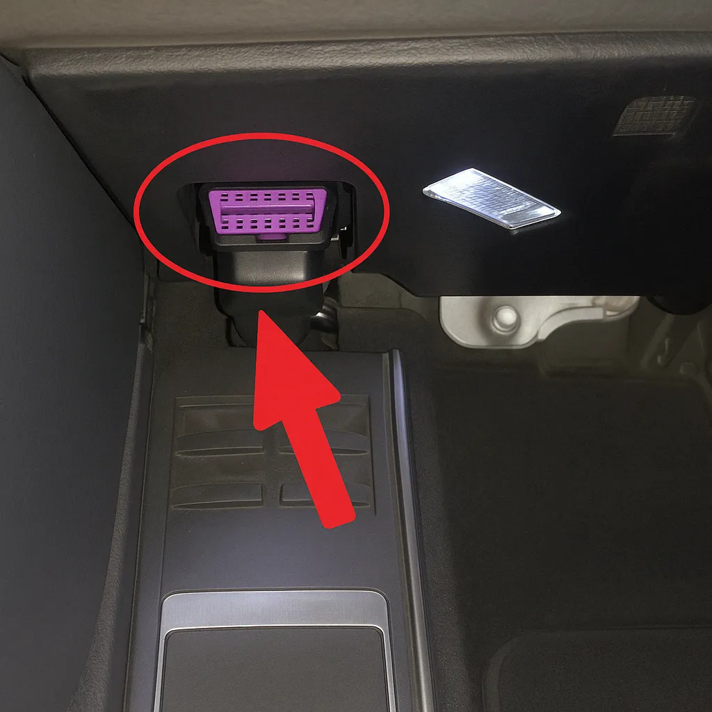 Порт OBD2 в Audi A6 (C7) (2011–2018)