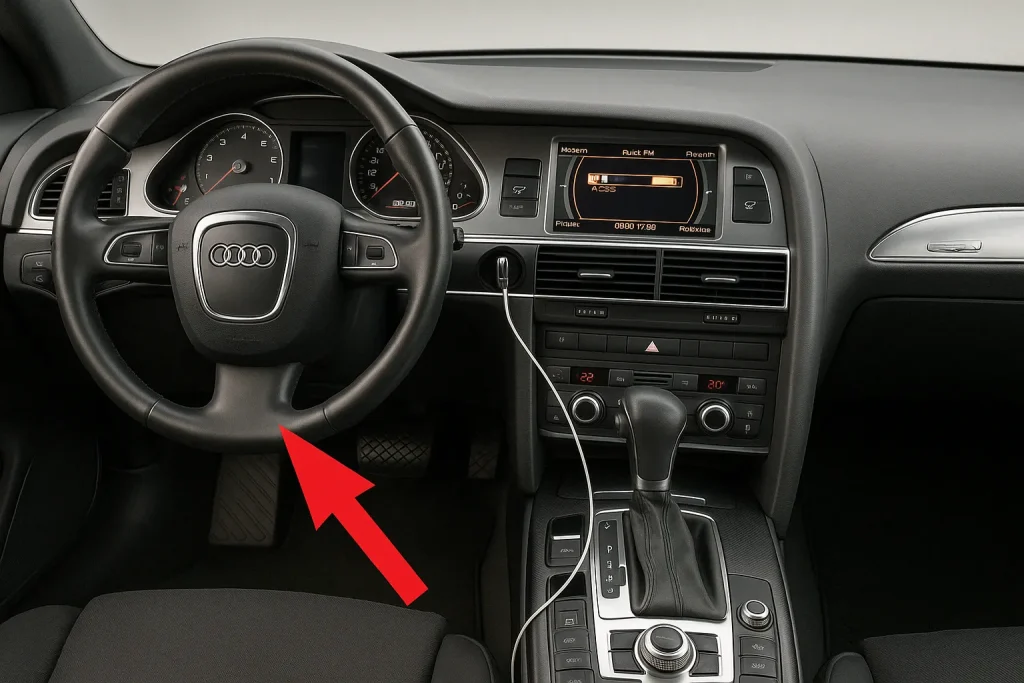 Порт OBD2 в Audi S6 (4F) (2006–2011)