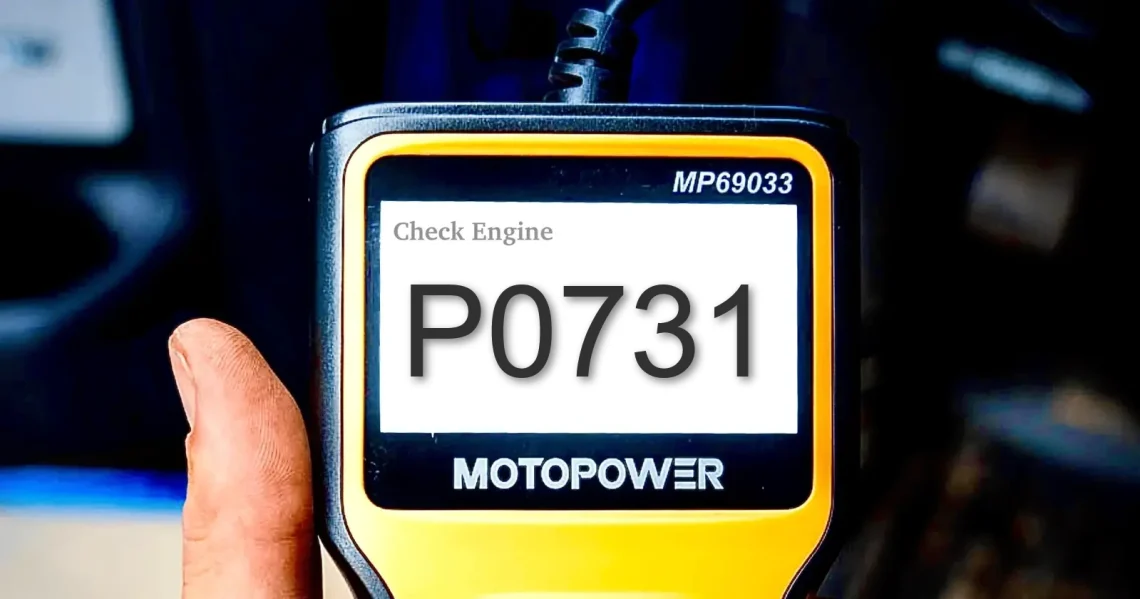 OBD8-сканер с кодом ошибки P0731 на экране – диагностика и расшифровка неисправности