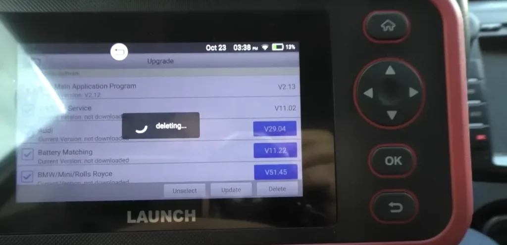 Результат теста Launch CRP129E